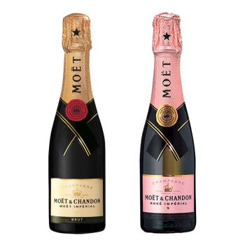 【お取り寄せ】【E】フランス シャンパーニュ モエ・エ・シャンドン ブリュット&ロゼ 【ハーフ】 2本セット(375ml×2本) | MHD正規輸入品